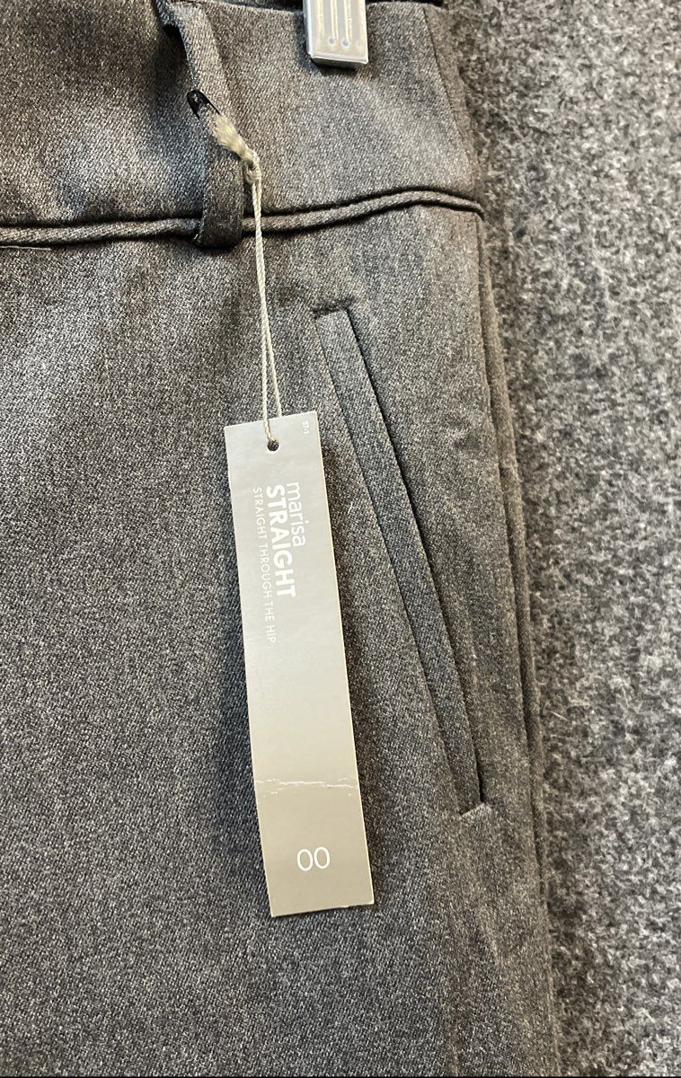 LOFT Women's Marisa Straight Leg Gray Dress Pants Office Work NWT Size 00