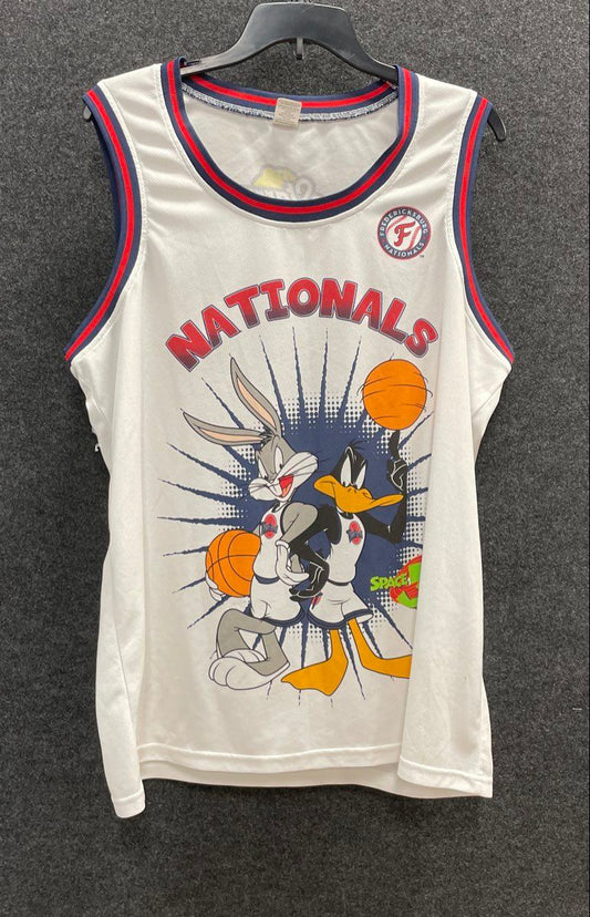 Space Jam Fredericksburg Nationals MiLB Tune Squad Jersey Bugs Daffy XL