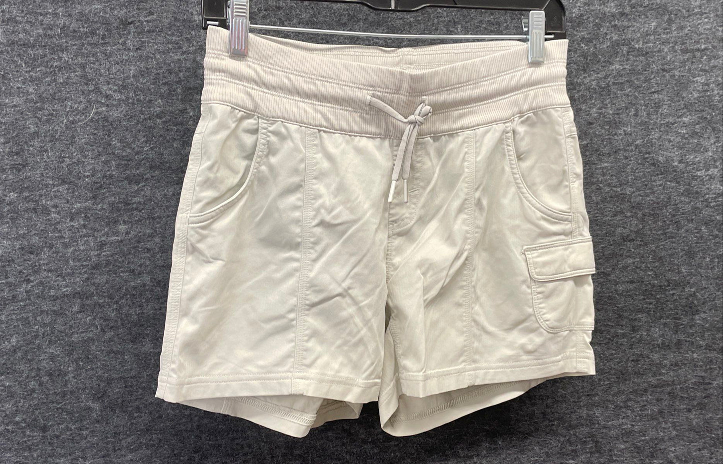 The North Face Women's White Aphrodite Hiking Cargo Shorts Ribbed Waist Sz S