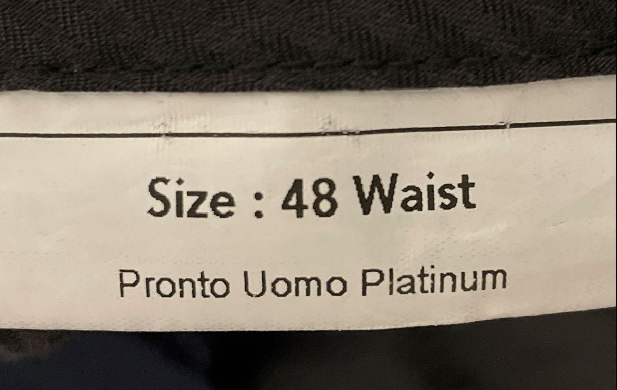 Pronto Uomo Platinum Men's Navy Blue 100% Wool 2-Piece Suit Sz 54 Long 48 Waist