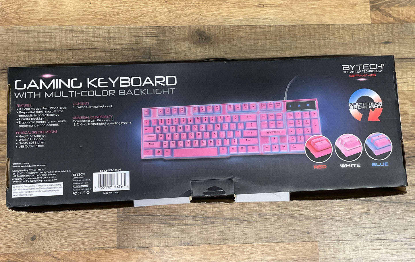 Bytech Rubber Dome Pink "Gaming" Keyboard [IOB]