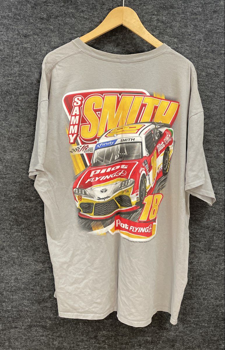 NASCAR T-Shirt Lot 2 Shirts Jeff Gordon 24 DuPont Sammy Smith 18 Joe Gibbs