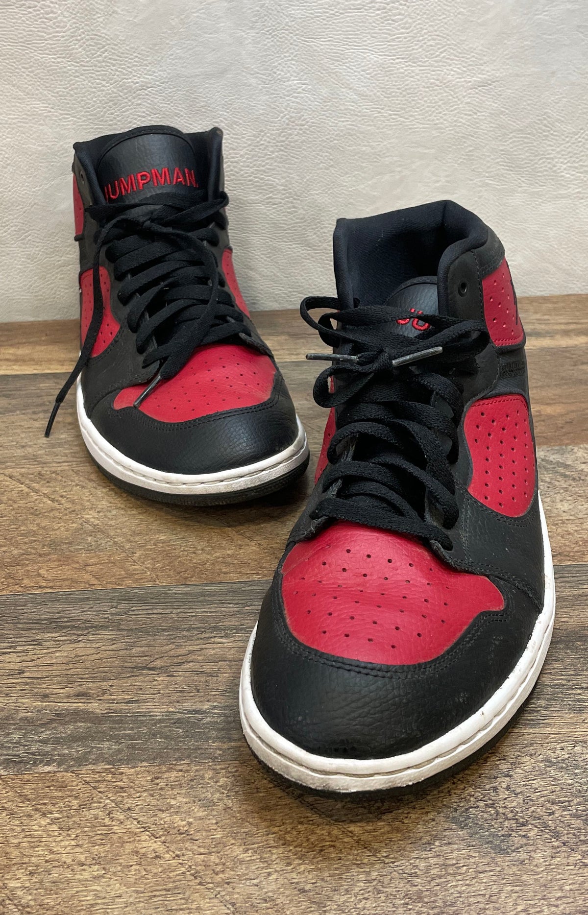 Nike Air Jordan Access Black Gym Red White Mid Top Basketball Sneakers Size 11