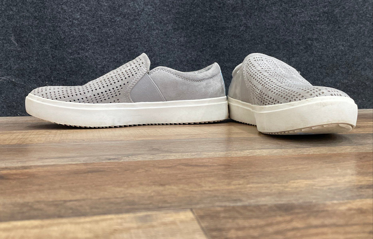 Dr. Scholl's Madison Grey Perforated Suede Slip On Sneakers Size 8.5M