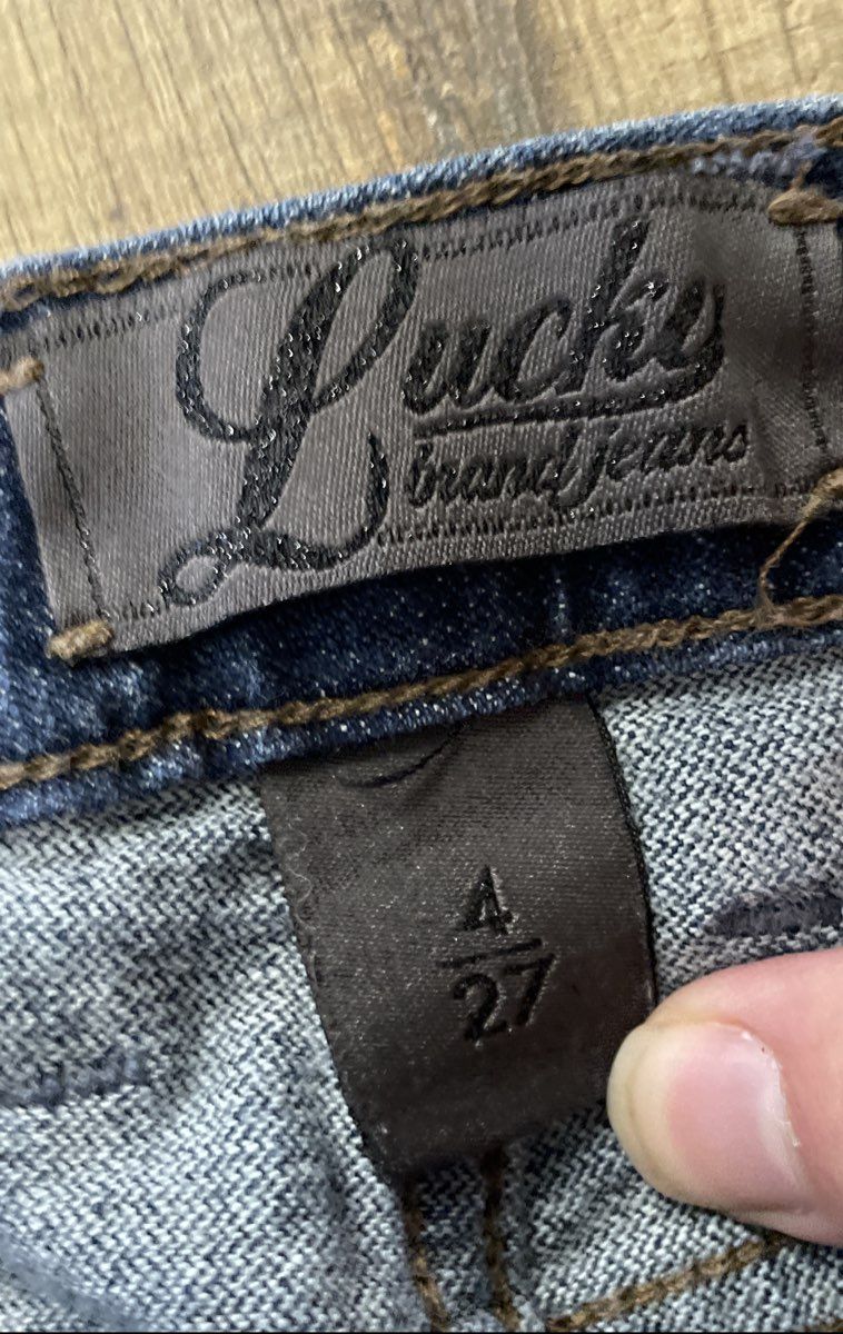 Lucky Brand Women's Blue Indigo Wings Sweet N' Low Bootcut Jeans Sz 4/27