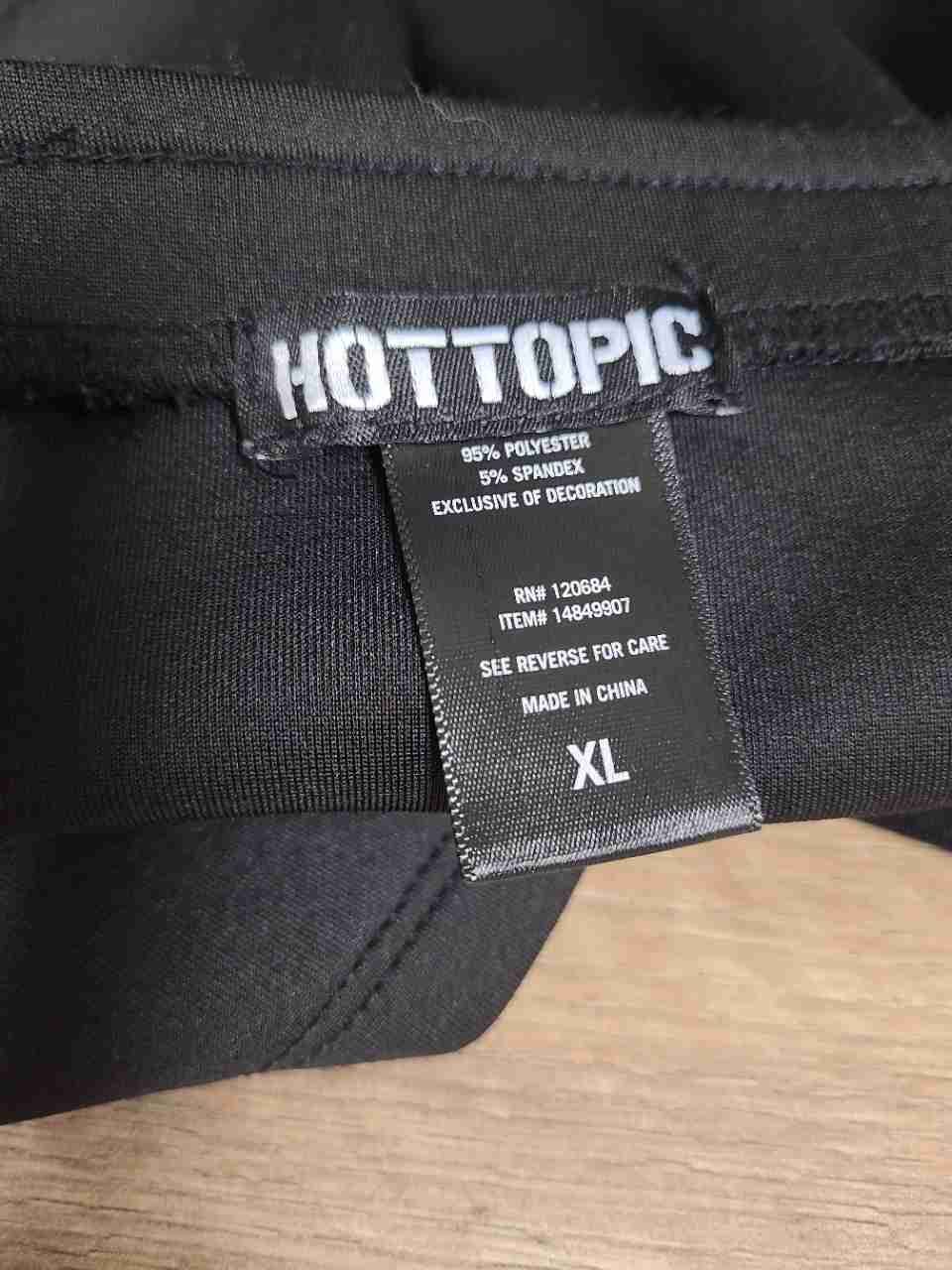 Hot Topic Women's Black Pleated Mini Skirt Harness Strap Ring Goth Punk Sz XL