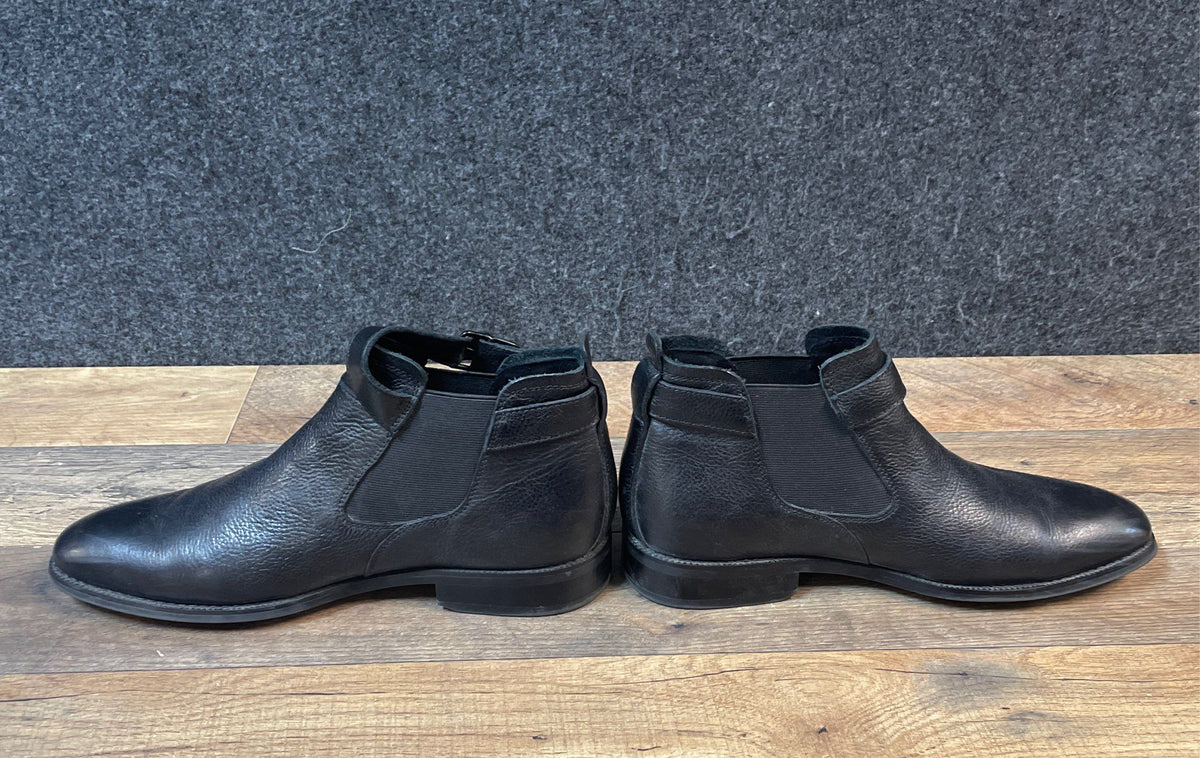 Kenneth Cole New York Black Leather Buckle Ankle Boots Men's Size 10