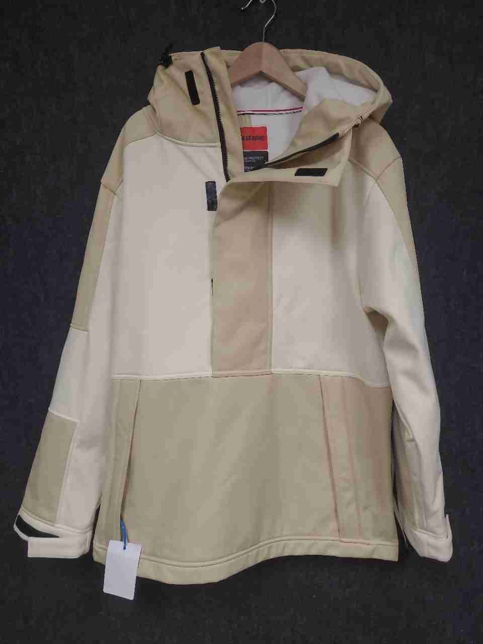 Searipe Men's Snowboard Jacket Anorak Beige Cream Colorblock Water Resistant XL