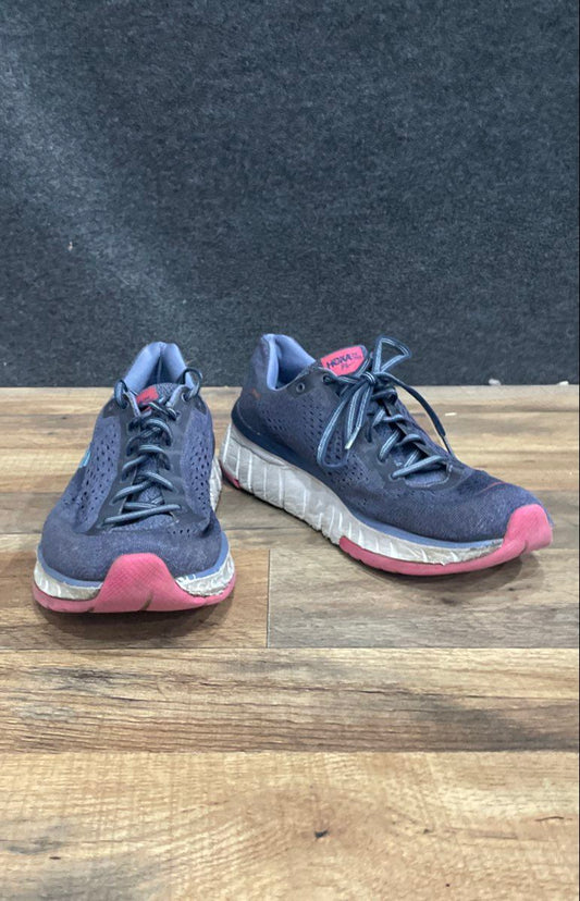 Hoka One One Cavu Blue Pink Women's Mesh Running Shoes Size 9.5