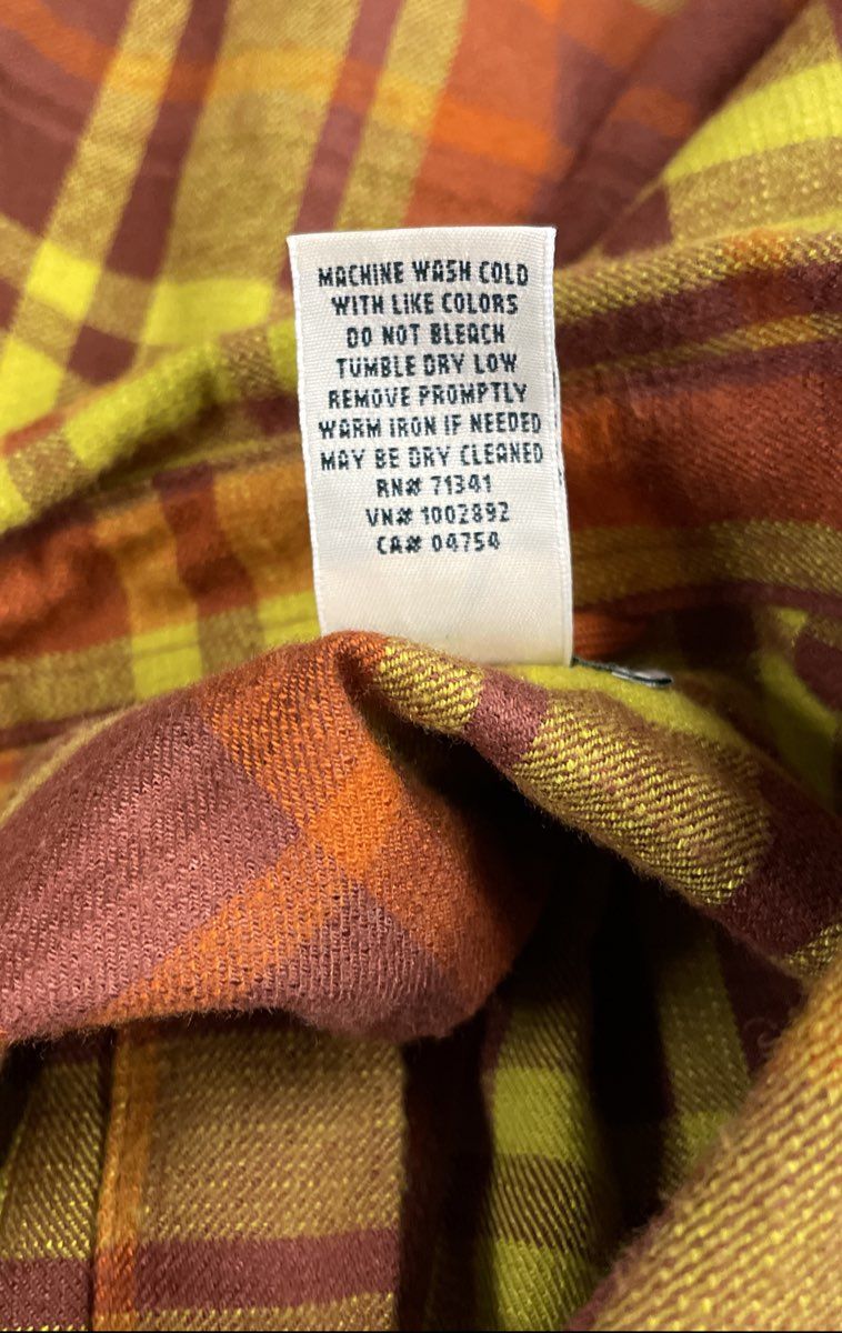 L.L. Bean Plaid Western Snap Front Flannel Shirt Wool Blend Sz M Regular