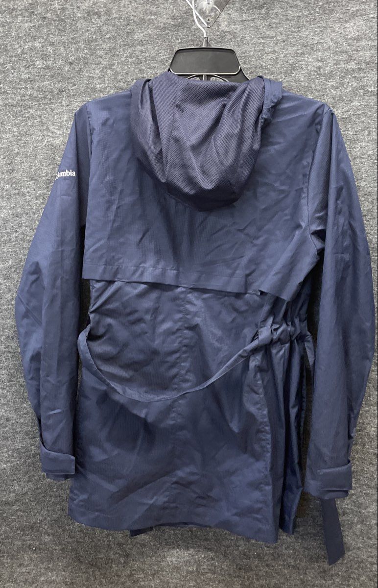 Columbia Women's Navy Blue Pardon My Trench Hooded Belted Jacket Sz XS