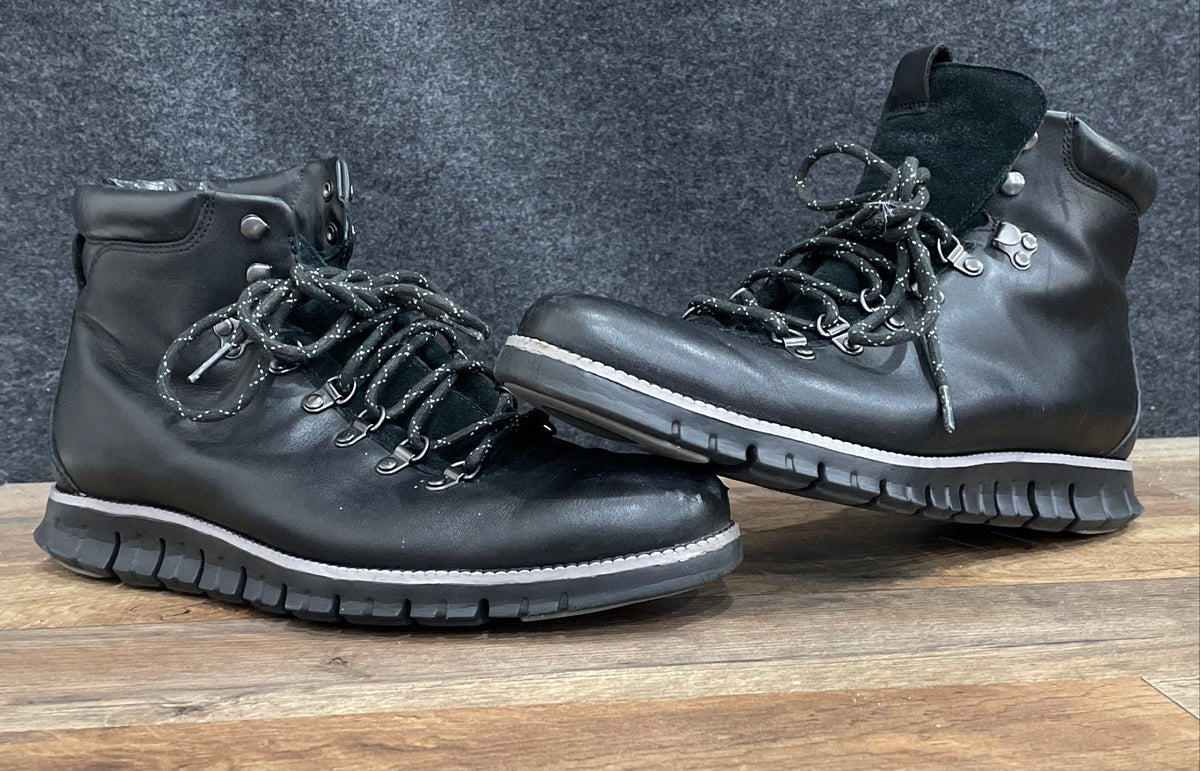 Cole Haan ZEROGRAND Black Leather Hiker Boots Men's Size 11M