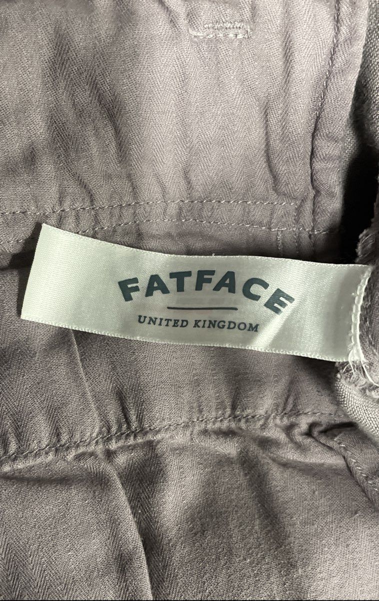 Fat Face Women's Baird McNutt Irish Linen Cropped Pants Dusty Lilac Sz 12