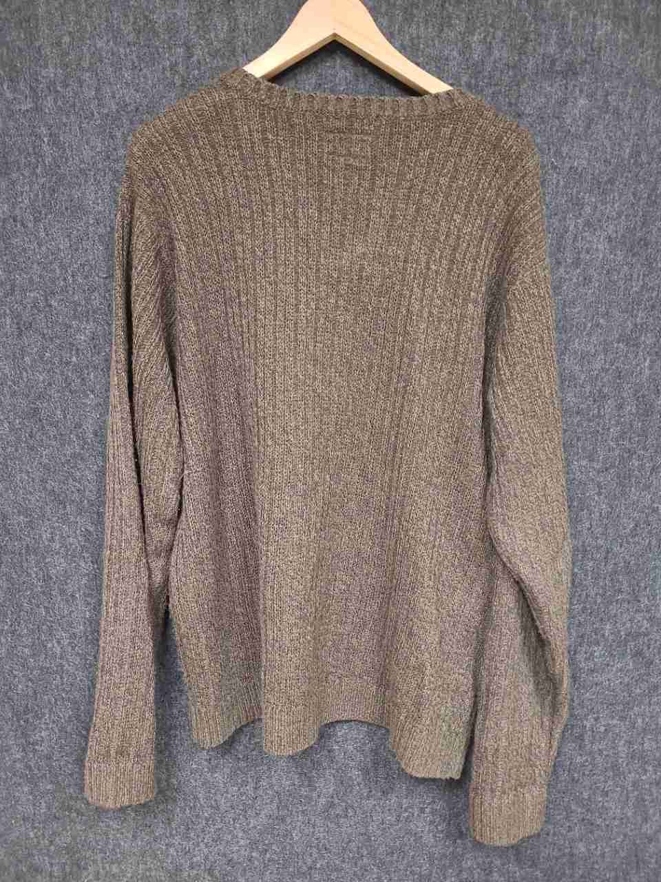 Red Camel Women's Brown Ribbed Knit V-Neck Sweater Size XL