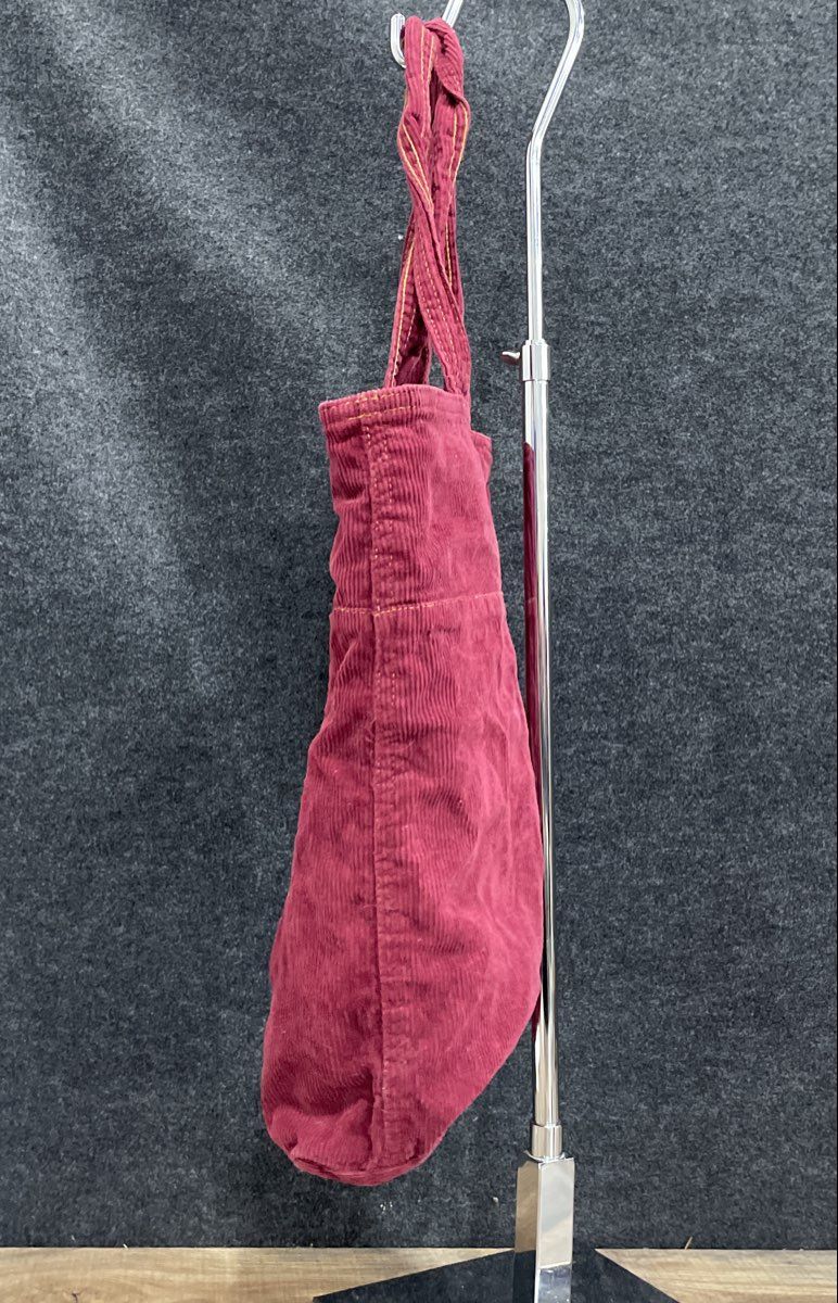 Wrangler Women's Red Corduroy Tote Bag Paisley Lining Front Pockets
