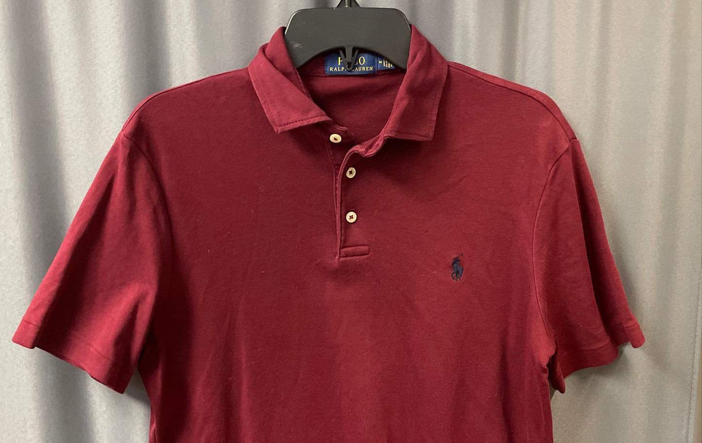 Polo Ralph Lauren Men's Burgundy Cotton Short Sleeve Golf Polo Shirt Sz M