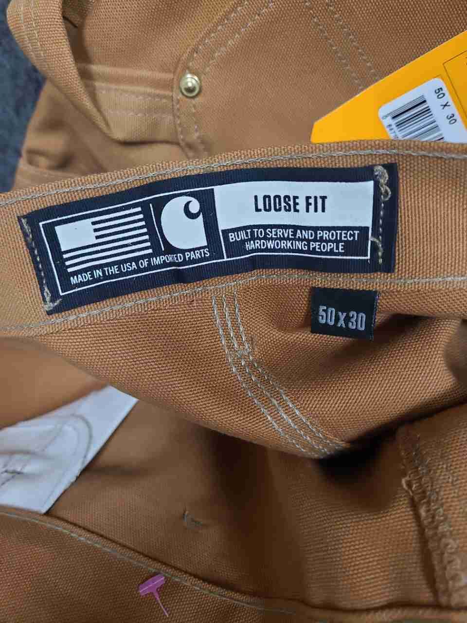 Carhartt Men's Brown B01-M Loose Fit Double Front Duck Work Pants NWT Sz 50x30