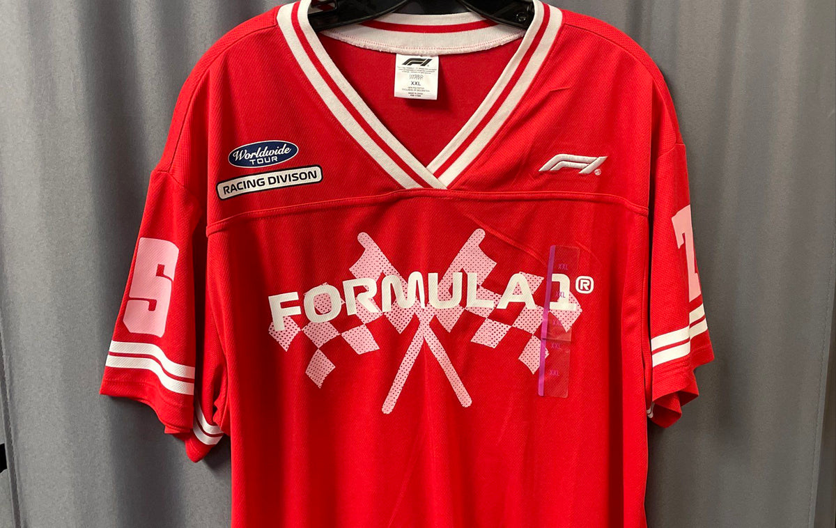 Formula 1 Men's Red Racing Division Grand Prix Graphic Jersey NWT Sz XXL