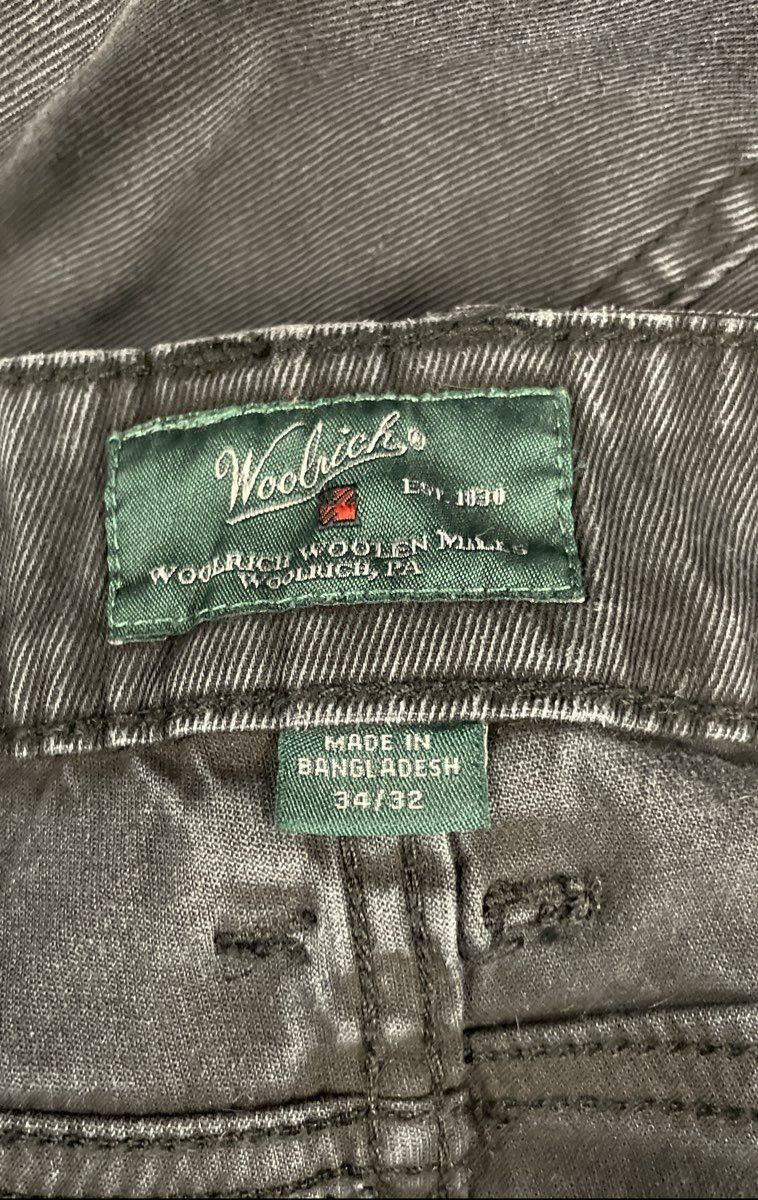 Woolrich Men's Faded Black Utility Canvas 5-Pocket Pants Sz 34x32