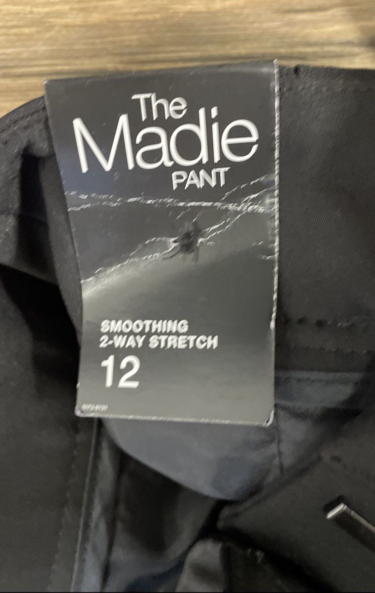 New York & Company Women's Black Madie Pant 7th Avenue 2-Way Stretch NWT Sz 12