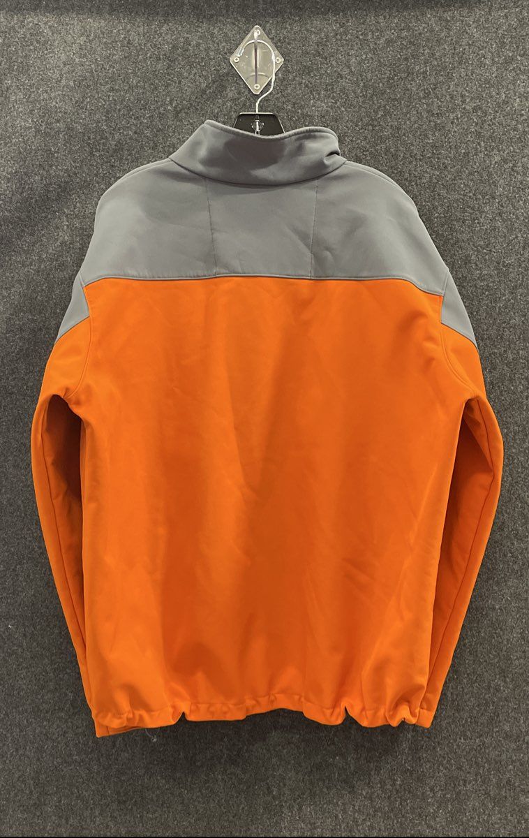Columbia Men's Orange Gray Omni-Wind Softshell Full Zip Jacket Sz L