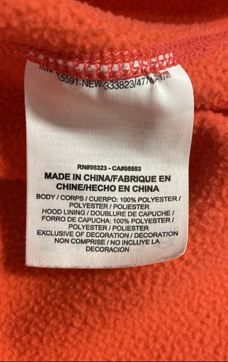 Nike Men's Orange Dri-FIT Pullover Hoodie Large Swoosh Outline Thumbholes Sz L