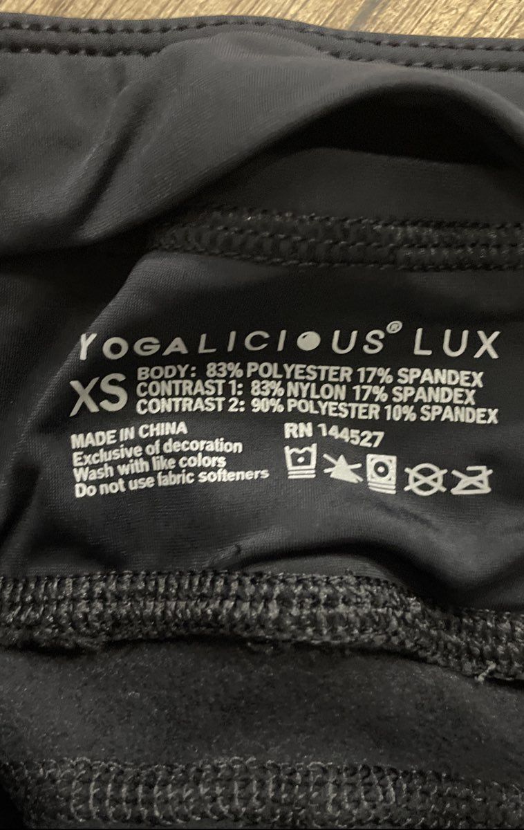 Yogalicious Lux Women's Black Drawstring Yoga Pants Pockets Sz XS NWT PFY71257