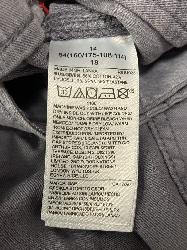 GAP Women's Periwinkle Blue Cargo Utility Jogger Pants Zip Cuff NWT Sz 14