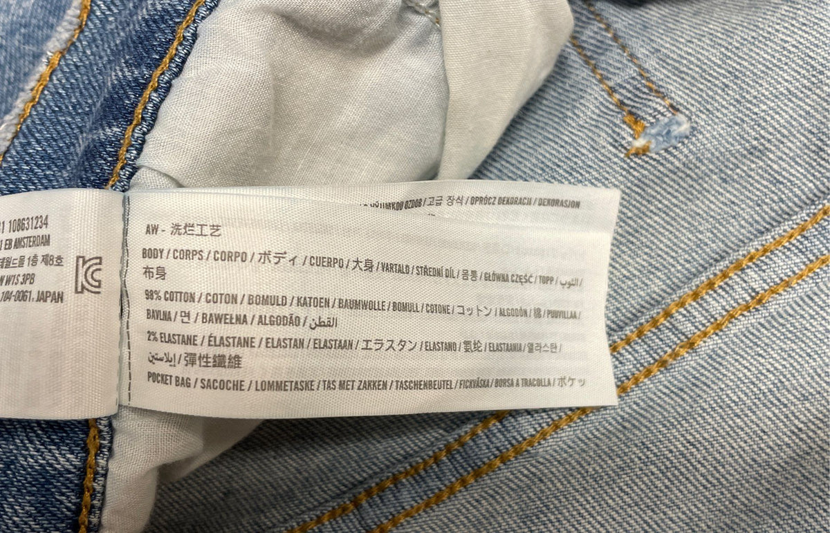 Abercrombie & Fitch Women's Curve Love High Rise Mom Denim Shorts Blue Sz 8