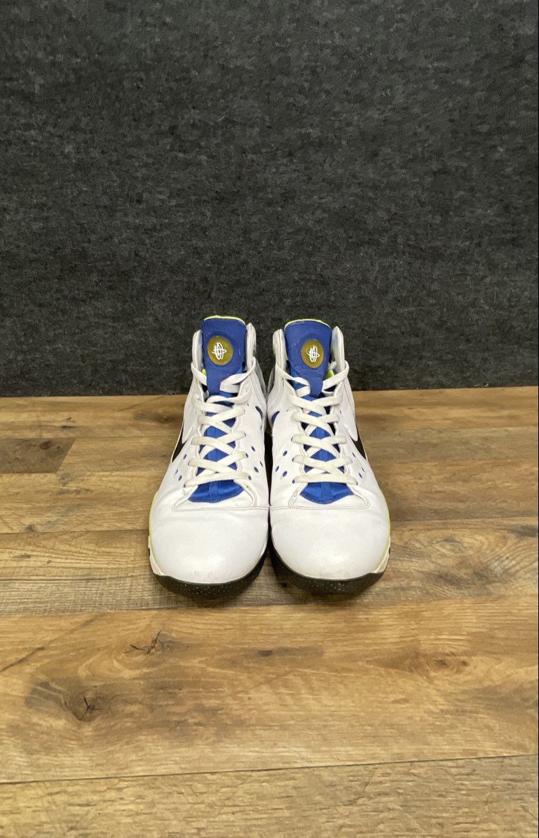 Nike Zoom Huarache 2K4 White Blue Volt Basketball Shoes Men's Size 13