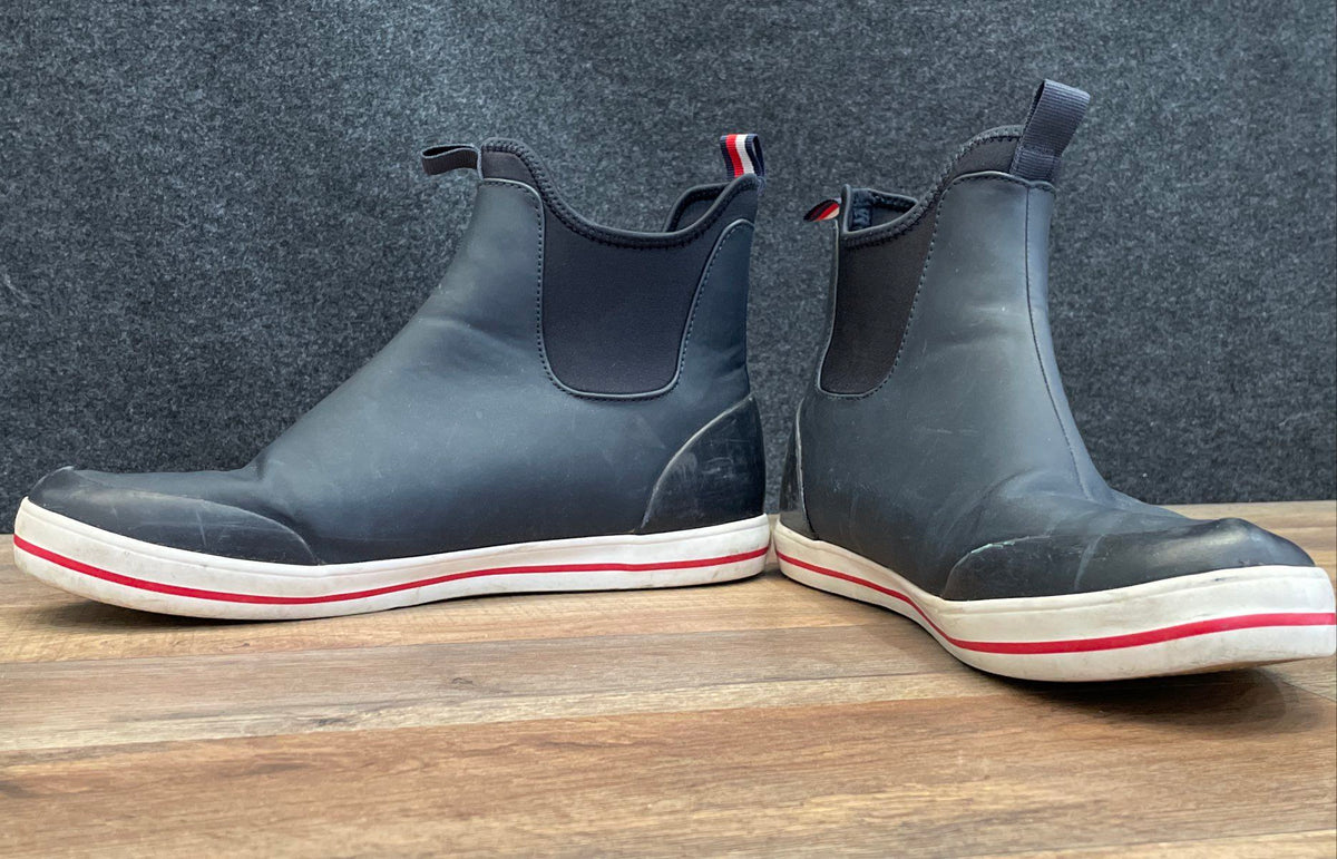 Tommy Hilfiger Rainy Chelsea Rubber Rain Boots Navy Blue White Size 10
