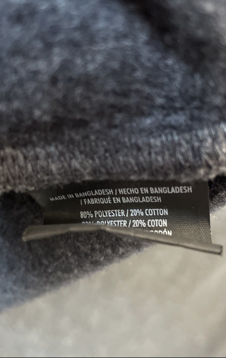 Beautiful Disaster Women's Gray Raw Edge Graphic Pocket Sweater Sz XL