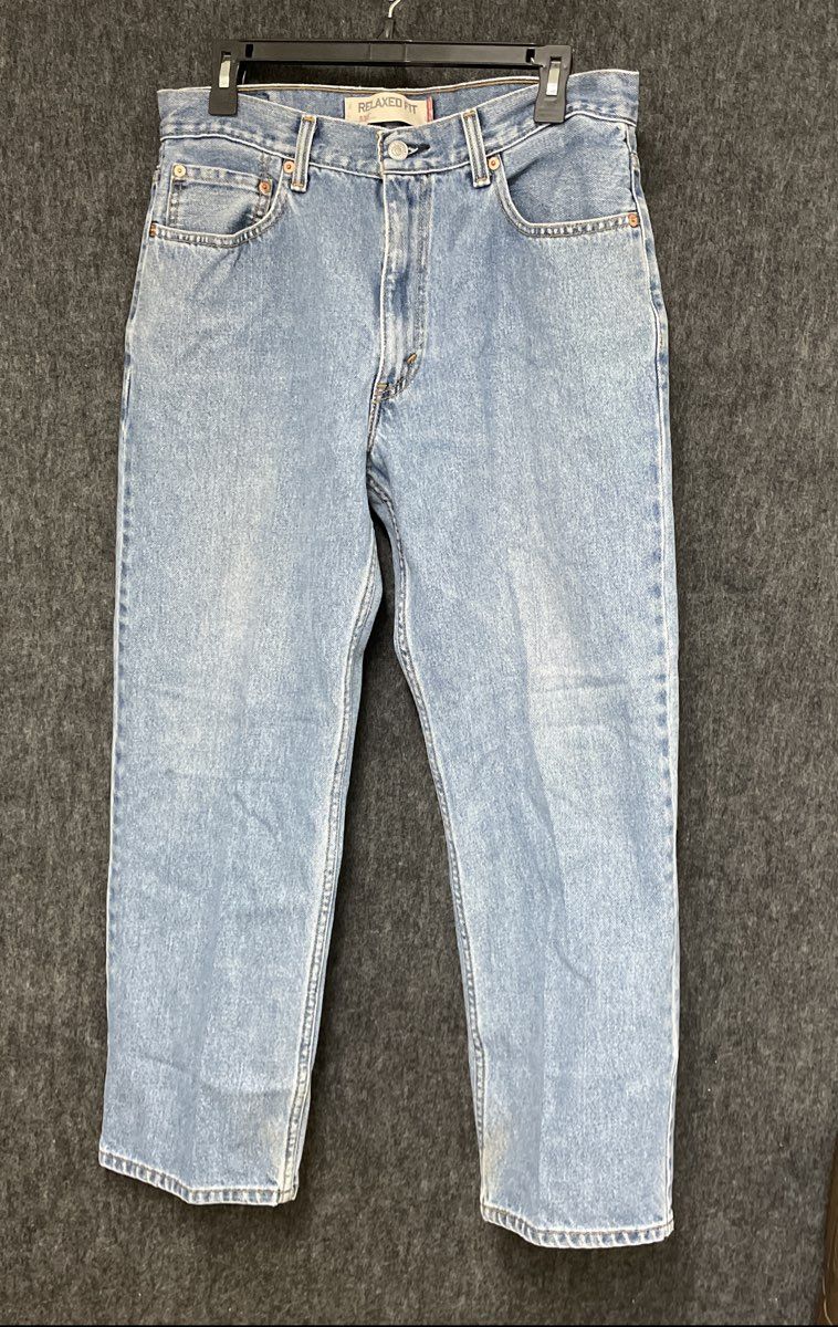 Levi's Men's 550 Relaxed Fit Tapered Light Wash Blue Denim Jeans Sz 34x29