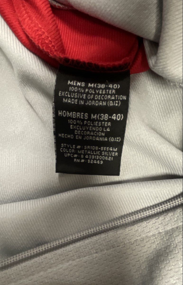 Starter Men's Full Zip Track Jacket Metallic Silver Red Basketball Sz M