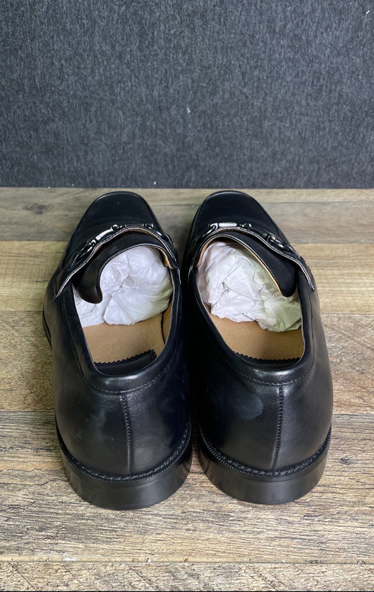 Blake McKay M6 Black Leather Horse Bit Loafers Men's Size 10.5