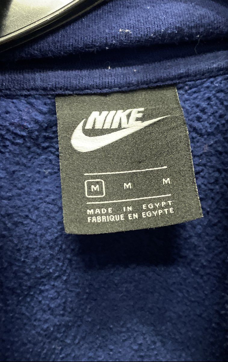 Nike Men's Blue All Over Print Swoosh Fleece Hooded Sweatshirt Sz M