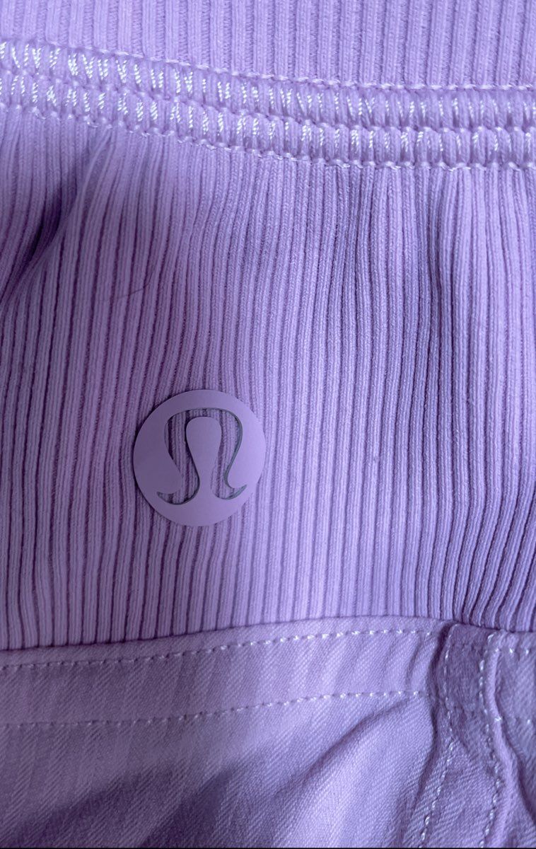 Lululemon Women's Purple Dance Studio Shorts Drawstring Ribbed Waist Sz 6