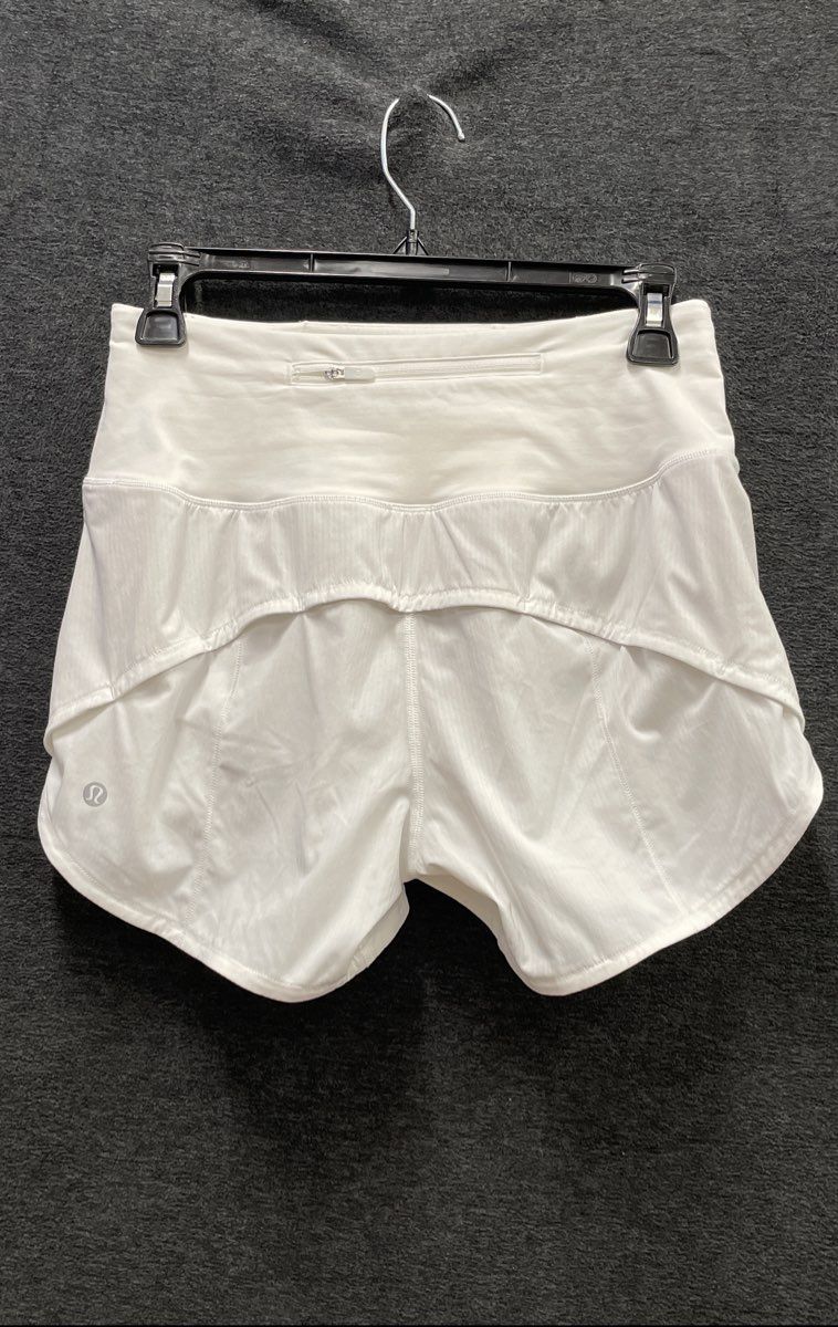 Lululemon Women's Speed Up High-Rise Lined Running Shorts White Sz 4 Tall