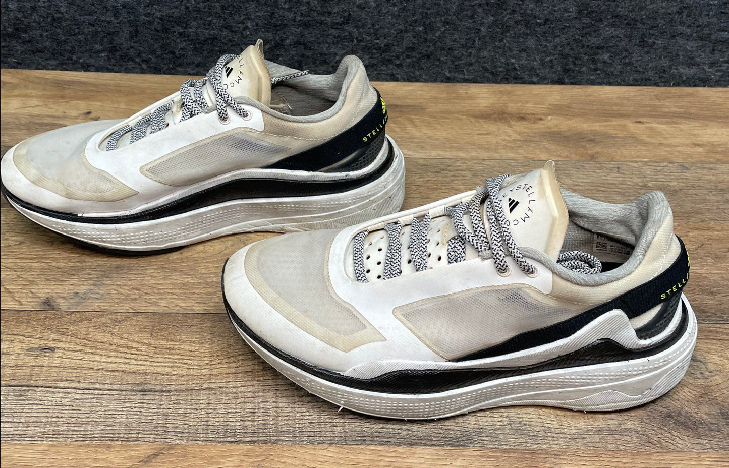 adidas by Stella McCartney Earthlight White Black Women's Running Shoes Size 8.5