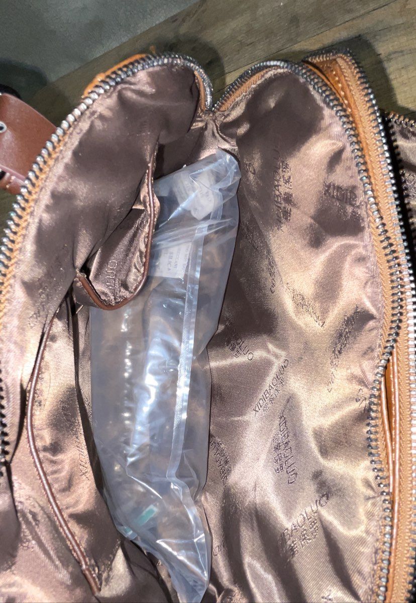 Xidibaoluo Tan Vegan Leather Satchel Shoulder Bag New With Dust Bag