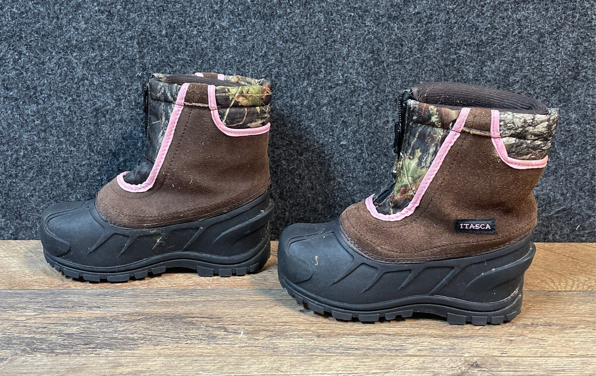 Itasca Snow Stomper Camo Pink Kids Winter Snow Boots Size 1