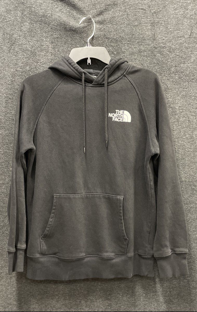 The North Face Women's Black Hoodie Colorblock Back Box Logo Graphic Sz M