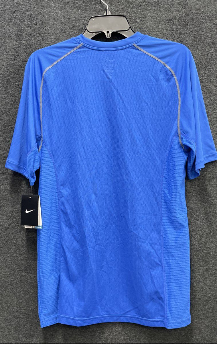 Nike Men's Blue Dri-Fit Short Sleeve Mesh Panel Training Shirt NWT Size M