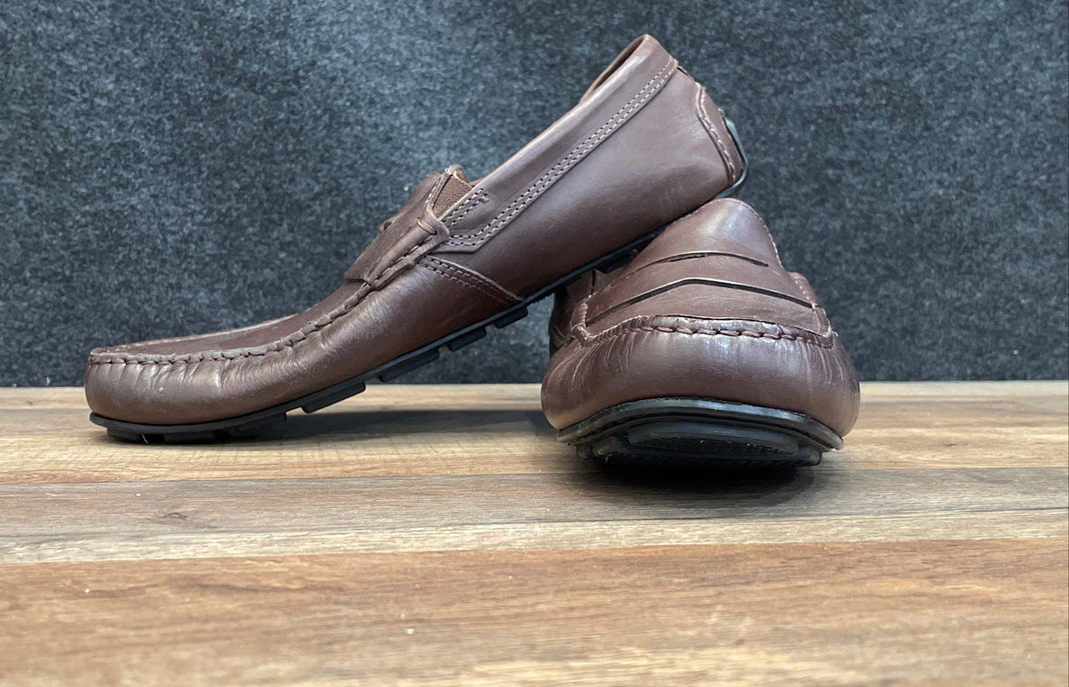 Marc Joseph New York Brown Leather Penny Driving Loafers Men's Size 10.5