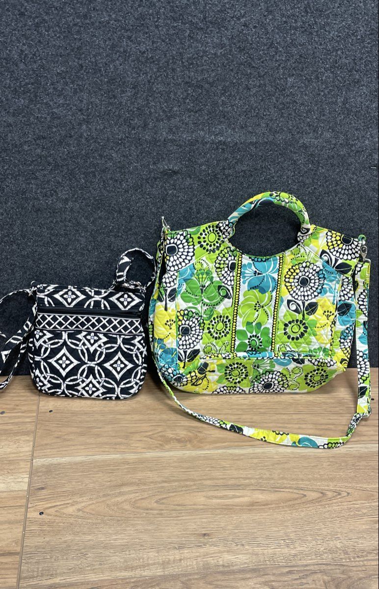 Vera Bradley Handbags Quilted Floral Geometric Satchel Crossbody Lot of 2