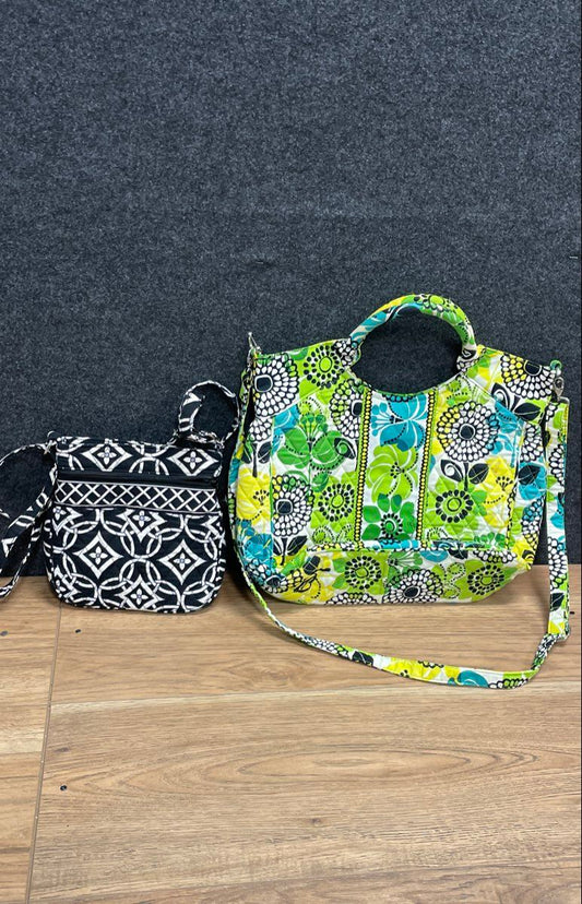 Vera Bradley Handbags Quilted Floral Geometric Satchel Crossbody Lot of 2