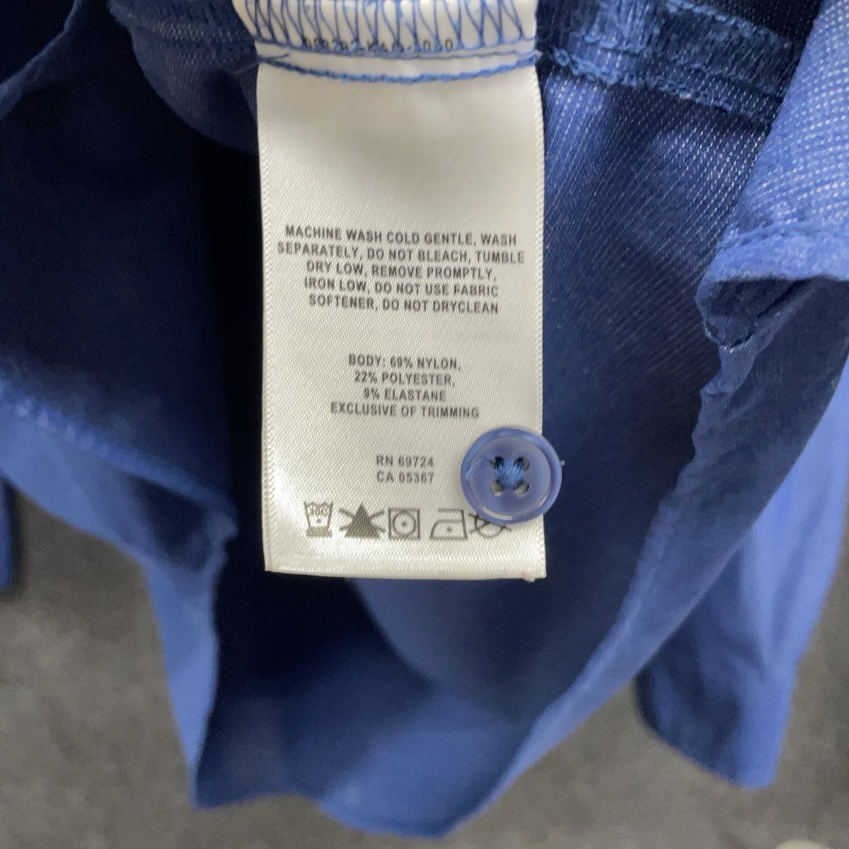 Columbia Men's Blue Nylon Blend Roll Tab Long Sleeve Pockets Shirt Sz L