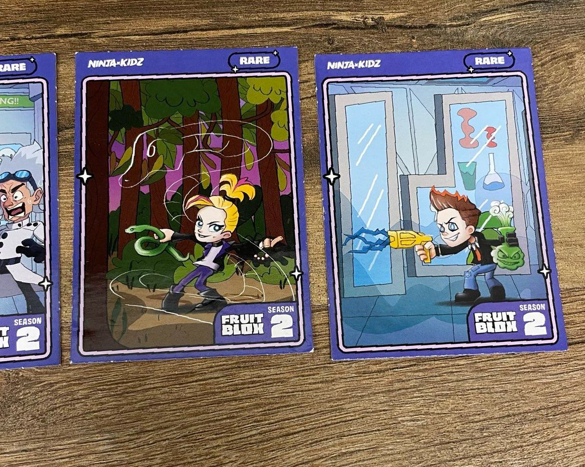 Fruit Blox Season 2 Card Lot (6) Aphmau Ninja Kidz Unspeakable Rare Common