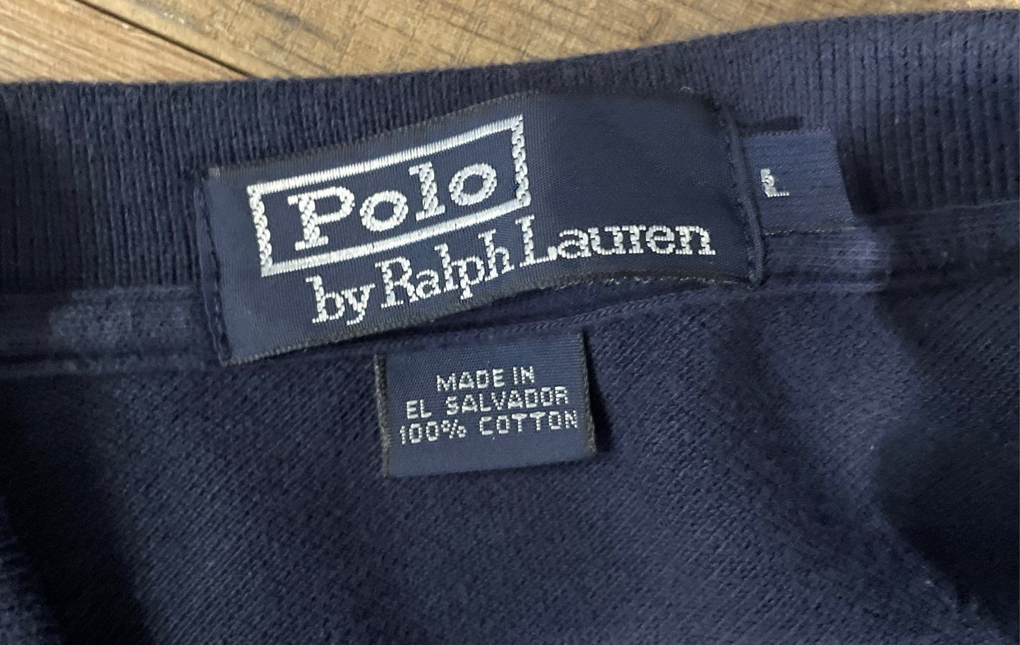 Polo Ralph Lauren Men's Dark Blue Short Sleeve Cotton Pique Polo Shirt Sz L