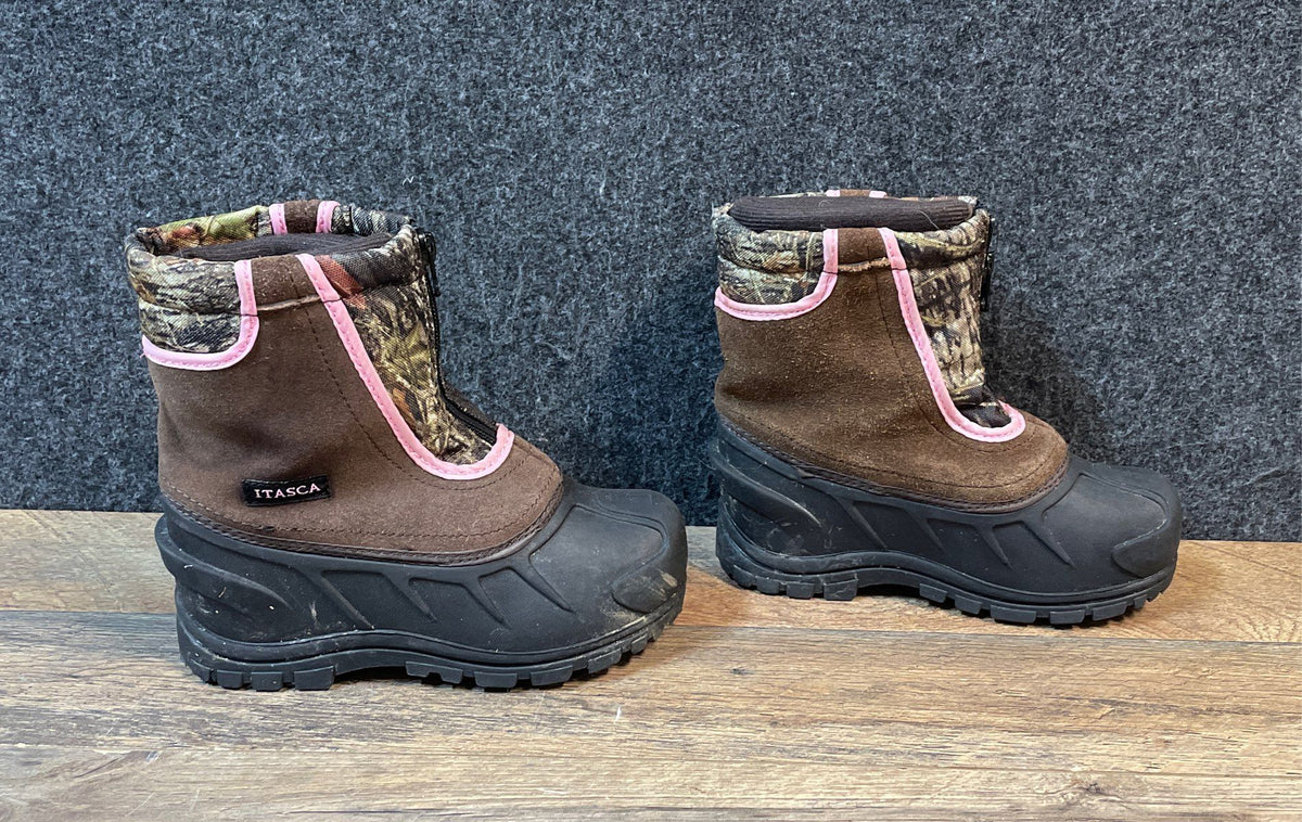 Itasca Snow Stomper Camo Pink Kids Winter Snow Boots Size 1